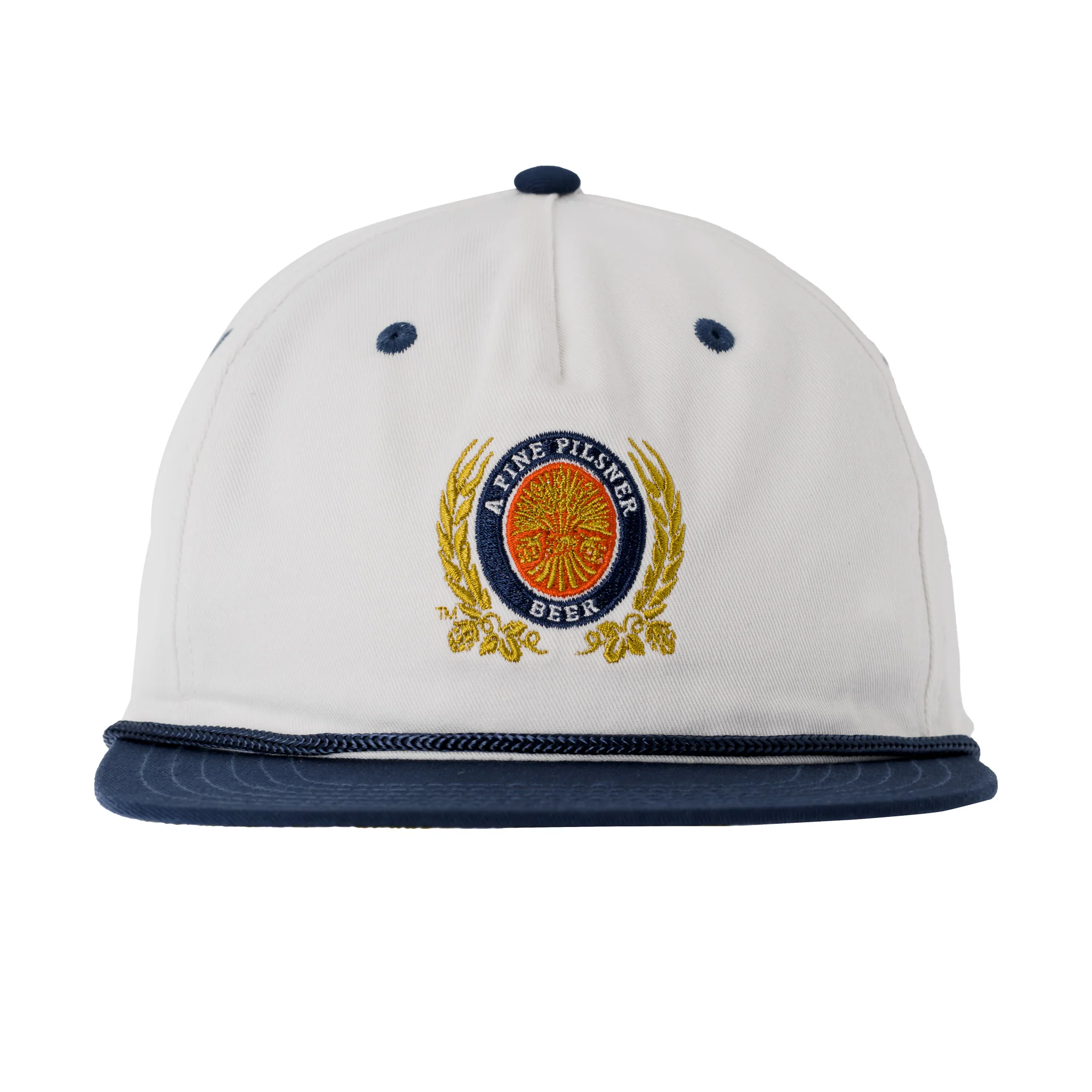 MILLER LITE WHITE CREST HAT WITH NAVY BRIM