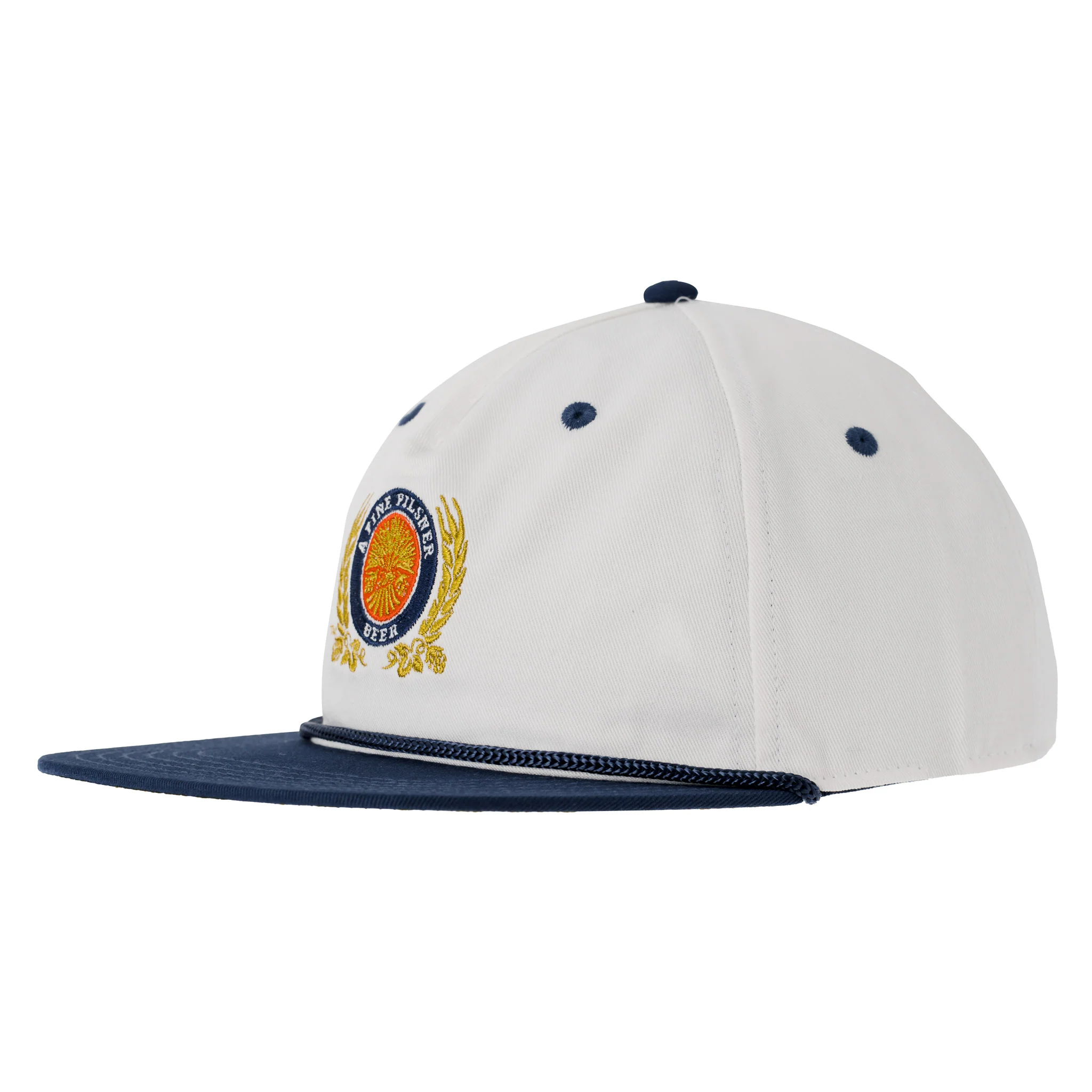 MILLER LITE WHITE CREST HAT WITH NAVY BRIM - Image 2