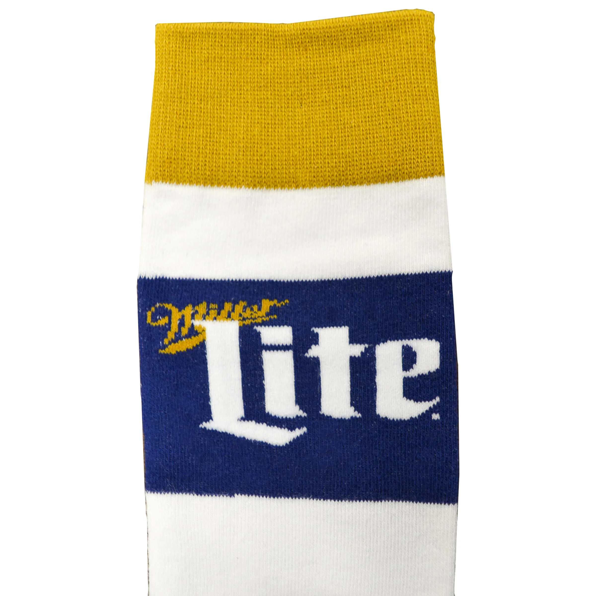 White and Gold Striped Socks - Image 4